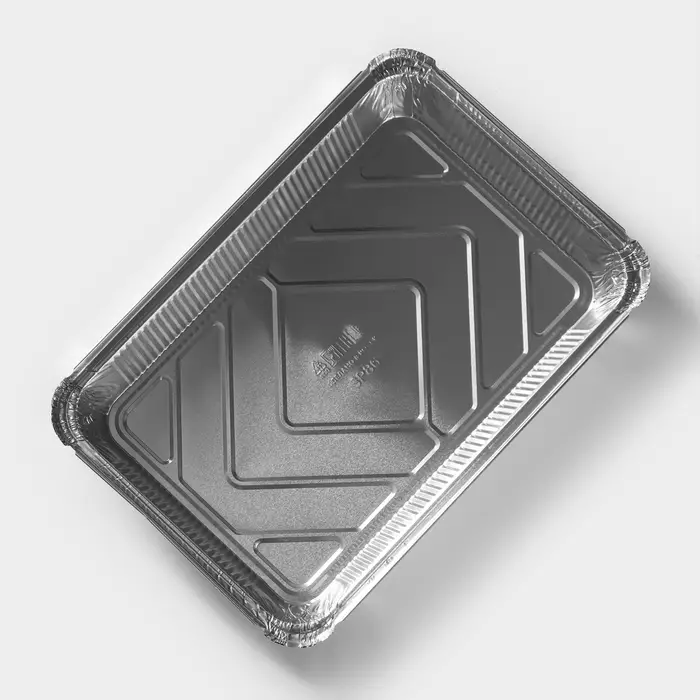 Форма для выпечки и запекания Доляна, 2.1 л, 31.5&times;21.5&times;6 см, фольга, серебристая