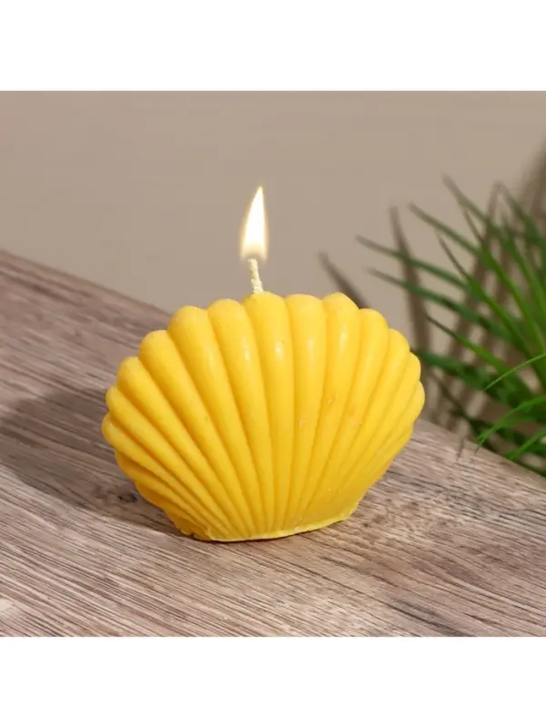 Свеча "Ракушка малая" 9х4х7,5 см, соевый воск МИКС