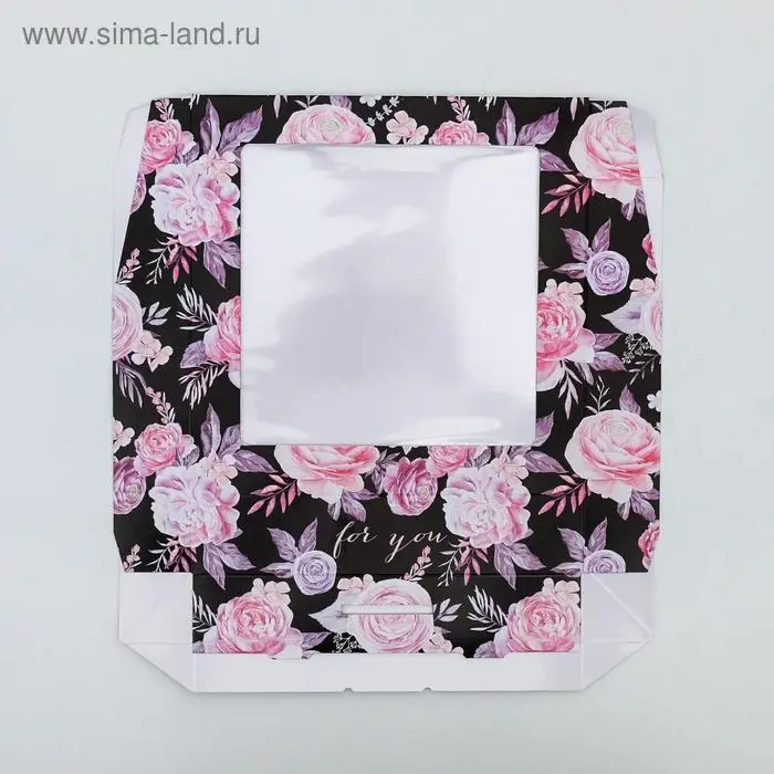 Кондитерская упаковка, коробка с ламинацией &laquo;Нежность&raquo;, 20 х 20 х 4 см