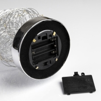 Светодиодная фигура &laquo;Ёлка плетёная&raquo; 10 &times; 38 &times; 10 см, металл, батарейки АААх3 (не в комплекте), свечение белое