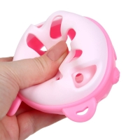 Прорезыватель силиконовый для зубов с погремушкой Крошка Я &laquo;Рыбка&raquo;, в кейсе, розовый