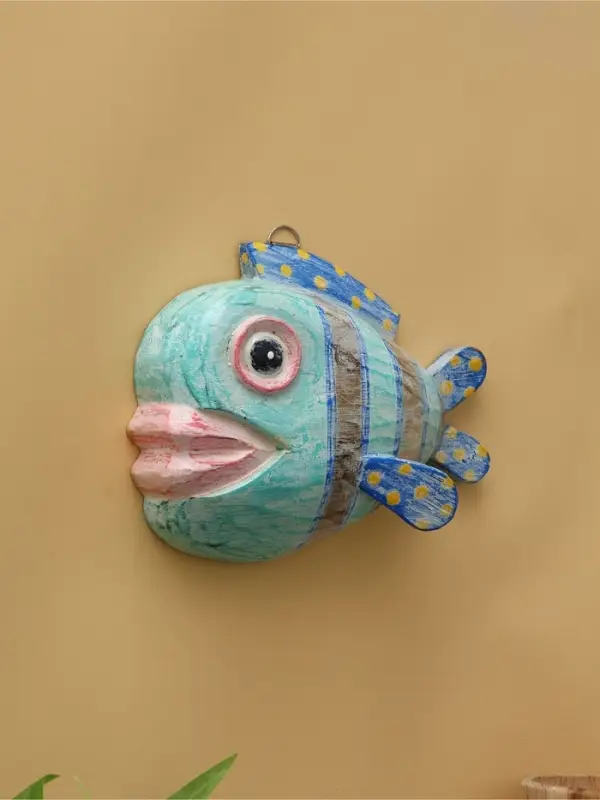 Панно &laquo;Рыба-клоун&raquo;, 20&times;16.5&times;6.5 см, дерево, бирюзовое