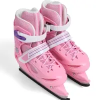 Коньки детские раздвижные BlackAqua, р. 34-37, для фитнеса, розовые