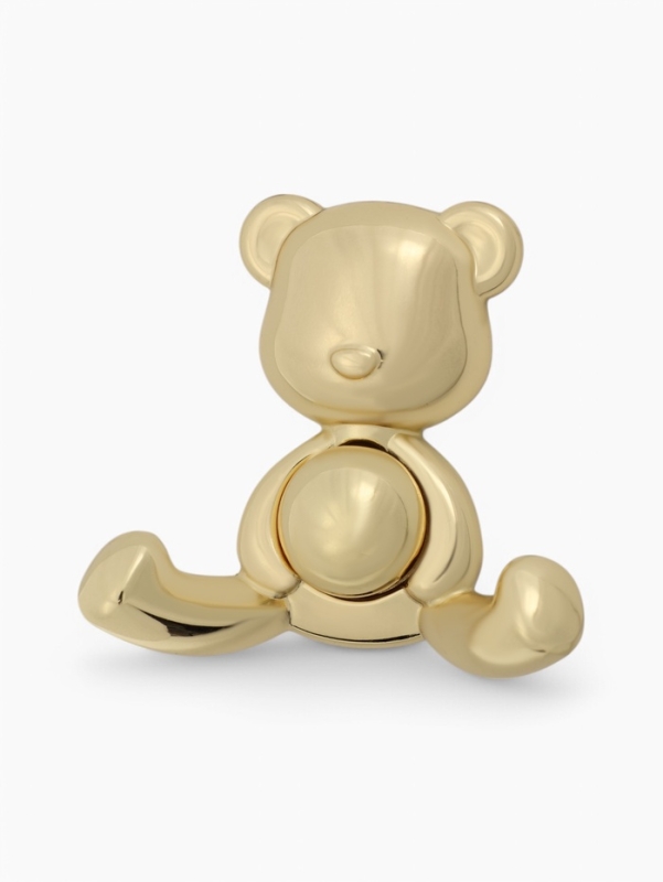 Крючок мебельный CAPPIO BEAR, двухрожковый, цвет золото