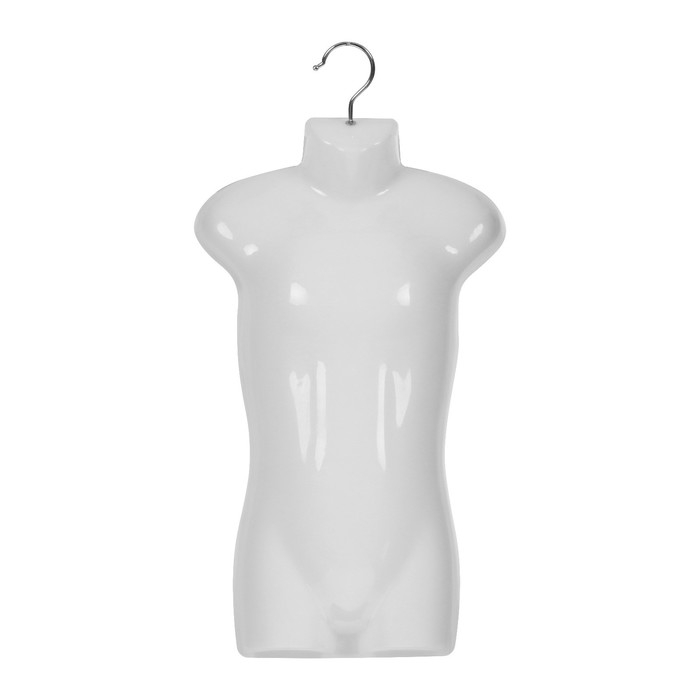 Манекен детский, бюст с крючком, 30&times;5,5&times;50 см, цвет белый