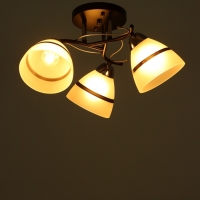 Люстра "Лайма" 3хЕ27 40Вт черно-хромовый 46х46х24 см