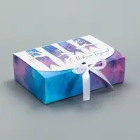 Складная коробка подарочная &laquo;Новогодние олени&raquo;, 16 &times; 11,5 &times; 5 см