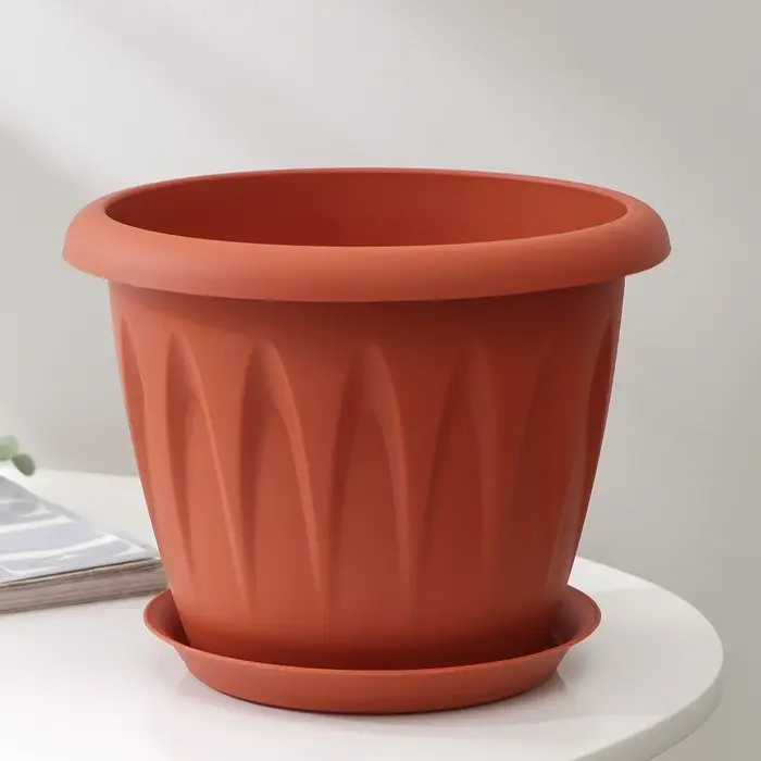 Горшок с поддоном &laquo;Алиция&raquo;, 2,6 л, цвет терракотовый