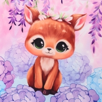 Сумка детская &laquo;Оленёнок&raquo;, 35 &times; 30 см, цвет фиолетовый