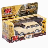 Машинка металлическая &laquo;ВАЗ-2104&raquo;, ретро - модель &laquo;ЖИГУЛИ&raquo;, открываются двери, багажник, инерция, 12 см, бежевый