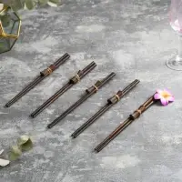 Палочки китайские &laquo;Сиреневый цветок&raquo;, 5 пар, 23&times;8&times;2 см, кокос