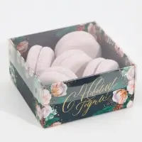 Коробка для кондитерских изделий с пластиковой крышкой &laquo;Хлопок&raquo;, 12 х 6 х 11.5 см