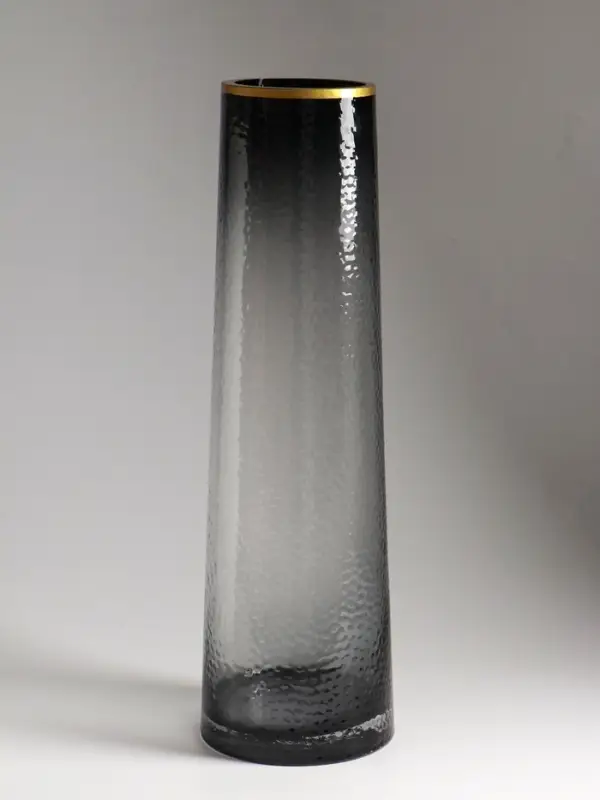 Ваза стекло напольная "Линней" 50х15 см, серый