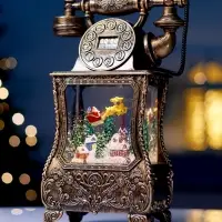 Фигура светодиодная "Телефон" 34х16х9 см, 3хААА (не в компл.), музыка, USB, Т/БЕЛЫЙ