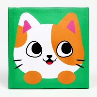 Картина помпонами &laquo;Милый котик&raquo;, 20 х 20 см