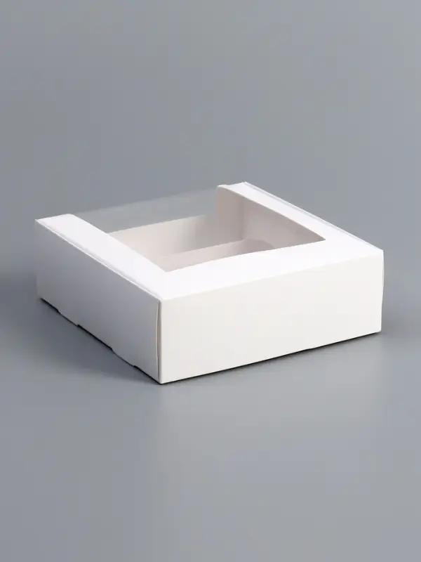 Коробка складная, под 3 эклера, белая, 15х15х6 см