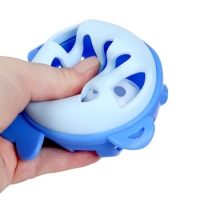 Прорезыватель силиконовый для зубов с погремушкой Крошка Я &laquo;Рыбка&raquo;, в кейсе, синий