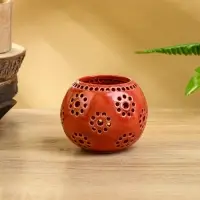 Аромалампа &laquo;Шар&raquo;, 9&times;9&times;7 см, керамика, красная