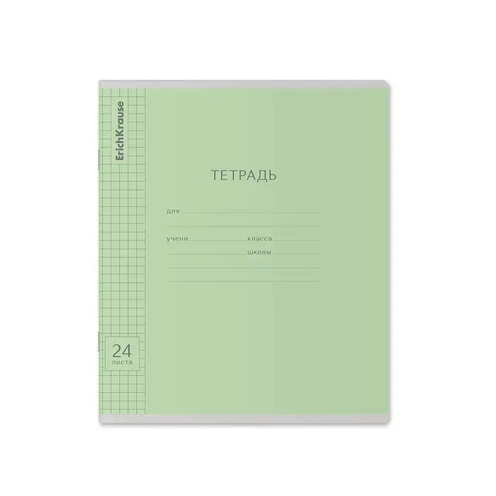 Тетрадь 24 листа в клетку, ErichKrause &laquo;Классика Visio&raquo;, обложка мелованный картон, МИКС