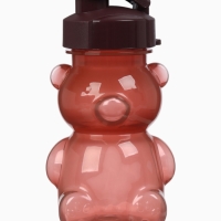 Поильник-непроливайка, 350 мл. "Мишка", цвет бежевый/коричневый