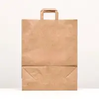 Пакет крафт без печати, плоская ручка 35&times;15&times;45 см
