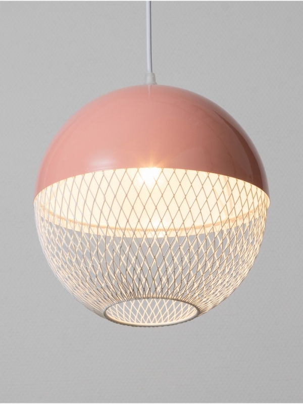 Светильник Lina 1х40Вт Е27 светло-розовый  26х26х32см