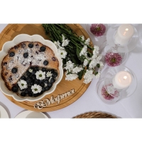 Блюдо фарфоровое для запекания Magistro &laquo;Флора&raquo;, d=20 см, цвет белый