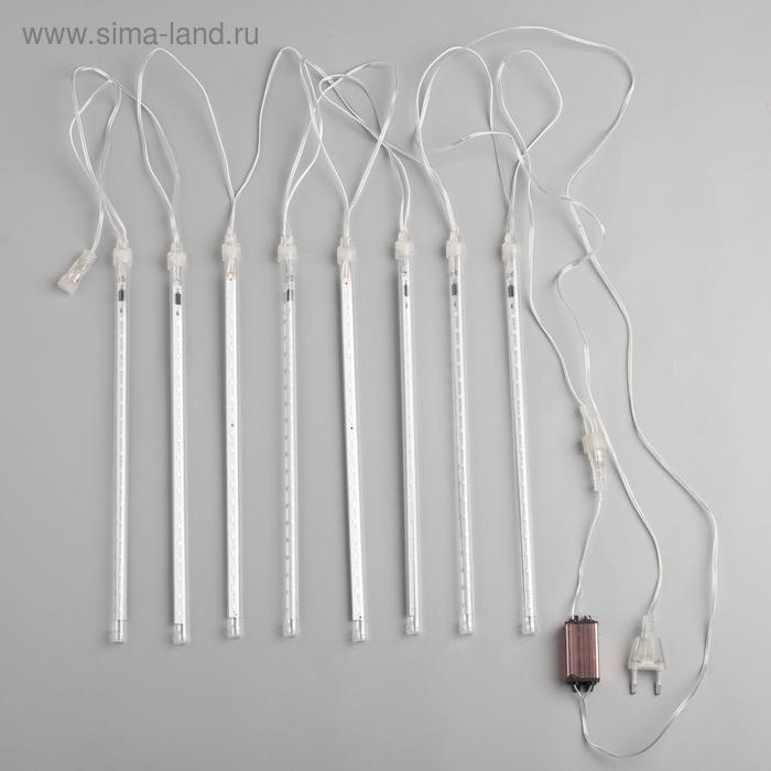 Гирлянда &laquo;Сосульки&raquo; 2.5 &times; 0.3 м, IP65, прозрачная нить, 192 LED, свечение синее с эффектом стекания, 12 В