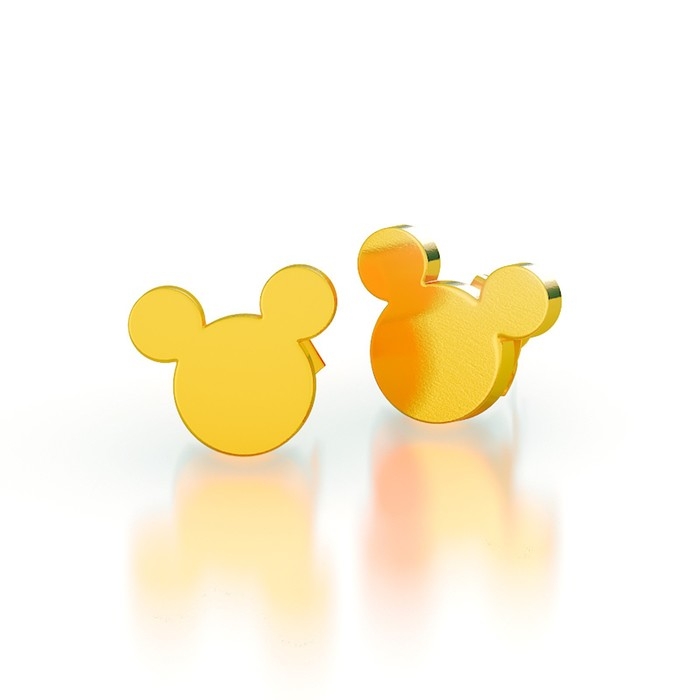 Серьги из металла, 3 пары, бижутерия, Минни Маус