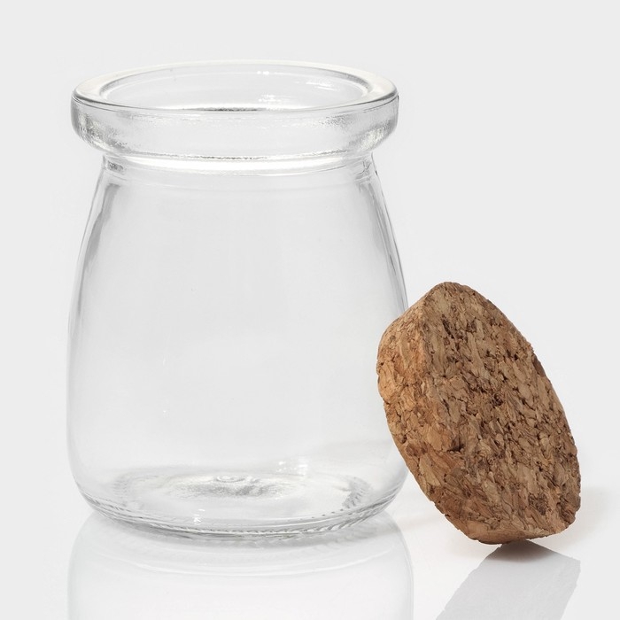 Набор стеклянных баночек для сыпучих продуктов с пробковой крышкой Доляна &laquo;Парфе&raquo;, 100 мл, 5,7&times;7 см, 12 шт