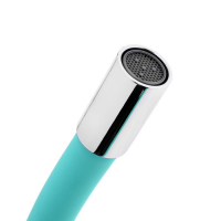 Смеситель для кухни Accoona A4882K-1, двухвентильный, с гибким изливом, голубой