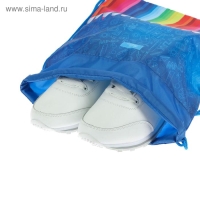 Мешок для обуви 420 х 340 мм, Calligrata МСО-5С, (мягкий полиэстер, плотность 210D), "Карандаши"