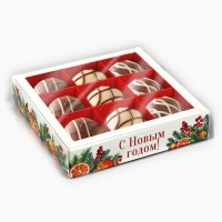 Коробка под 9 конфет с ячейками &laquo;Аромат праздника&raquo;, 14.5 х 14.5 х 3 см, Новый год