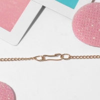 Кулон детский &laquo;Выбражулька&raquo; зайчик, цвет бело-розовый в золоте