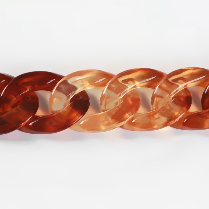 Цепочка для сумки, пластиковая, 17 &times; 23 мм, 120 см, цвет коричневый