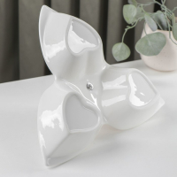 Менажница керамическая 3 ячейки &laquo;Марбл&raquo;, 160 мл, 25,3&times;23&times;4,5 см, цвет белый