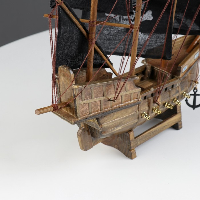Корабль &laquo;Уида&raquo;, 33х8х29 см, пиратский, черные паруса
