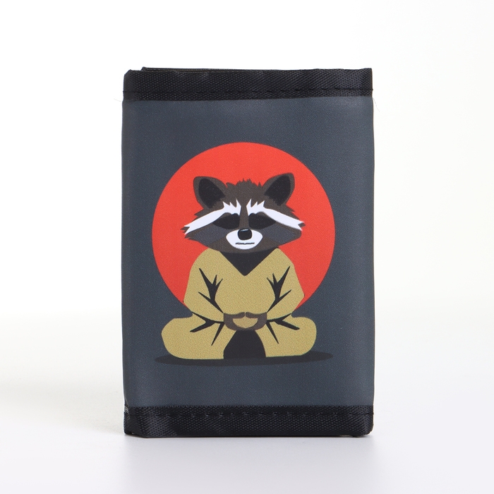 Кошелёк детский на липучке &laquo;Выбражулька&raquo;, цвет тёмно-серый