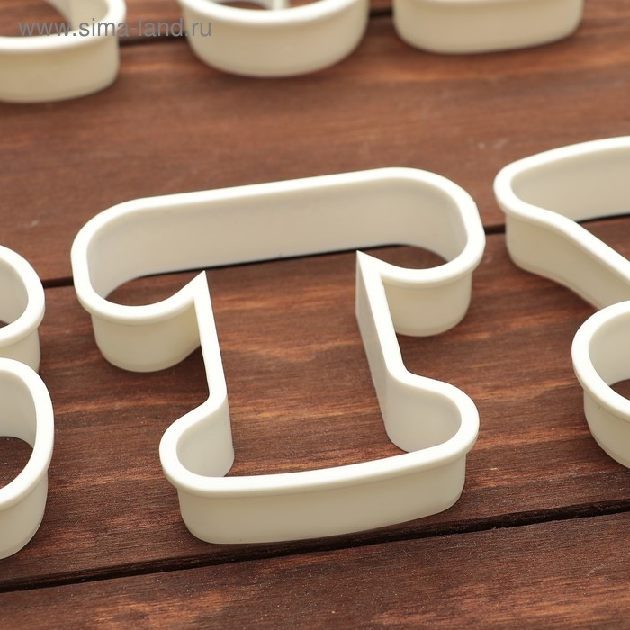 Набор форм для печенья &laquo;Алфавит&raquo;, 30 шт, 13&times;10&times;2 см, цвет белый