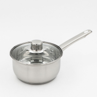 Ковш из нержавеющей стали Доляна &laquo;Гретте&raquo;, 1,5 л, d=16 см, с крышкой, металлическая ручка, индукция