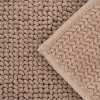 Коврик "Букли" для ванной 50х80 см, бежевый, микрофибра плотность 1100