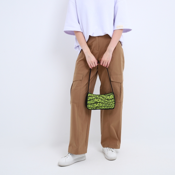 Сумка женская багет из текстиля, &laquo;Эйфория&raquo;, 23х13х5 см.