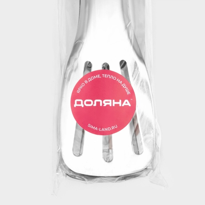 Щипцы кухонные Доляна &laquo;Лопатка&raquo;, 304 сталь, 33,5 см, цвет серебристый