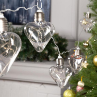 Гирлянда &laquo;Нить&raquo; 3 м с насадками &laquo;Лампочки сердца&raquo;, IP20, прозрачная нить, 80 LED, свечение мульти, 8 режимов, 220 В