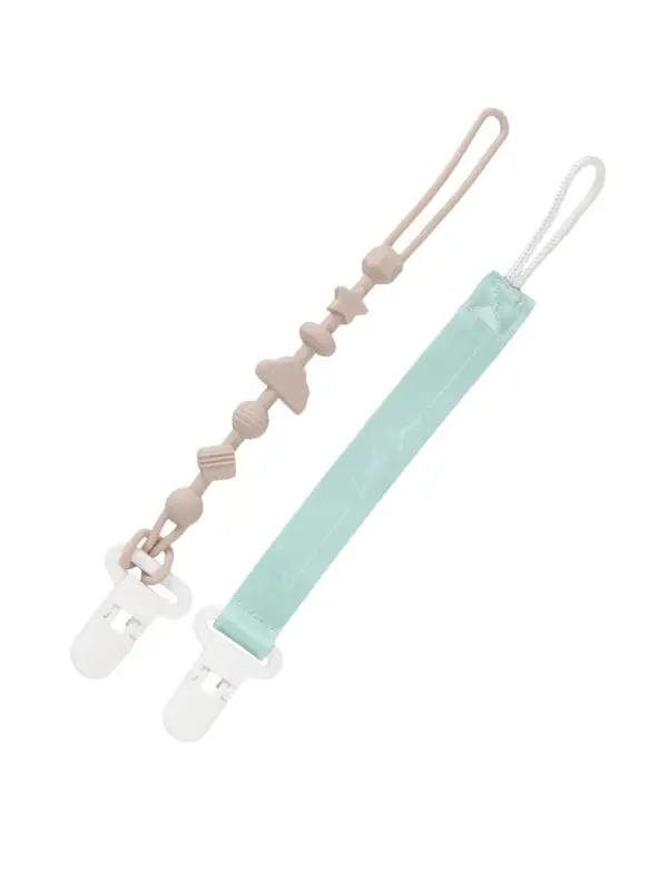 Держатель для соски пустышки, 2 шт, текстиль и силикон, Mum&Baby