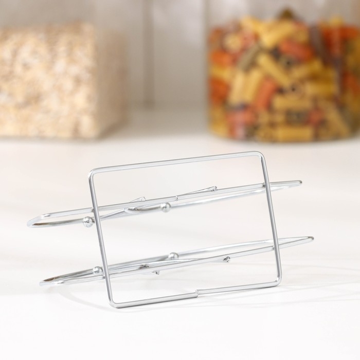 Салфетница Доляна &laquo;Меч&raquo;, 13,5&times;6&times;7 см, цвет хром