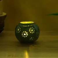 Аромалампа &laquo;Шар&raquo;, 9&times;9&times;8 см, керамика, салатовая