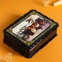 Шкатулка &laquo;Тройка&raquo;,  17&times;23&times;6 см, лаковая миниатюра