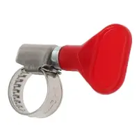 Хомут червячный с "барашком" ZEIN engr,  несквозная просечка, диаметр 8-12 мм, нерж сталь