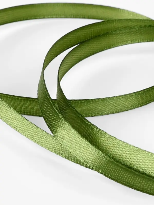 Лента атласная, 6 мм, 23&plusmn;1 м, насыщенно-зелёная №113